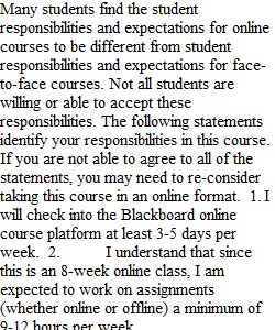 Module 1 Online Student Contract